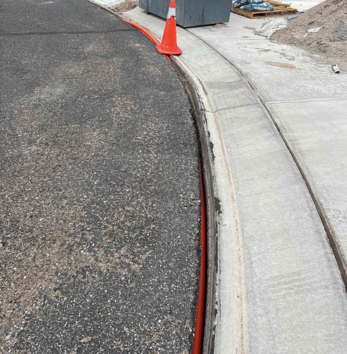 Micro trenching crew preparing underground utility work